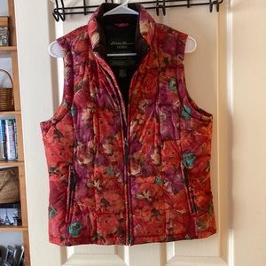 Eddie Bauer down multi color vest. Medium